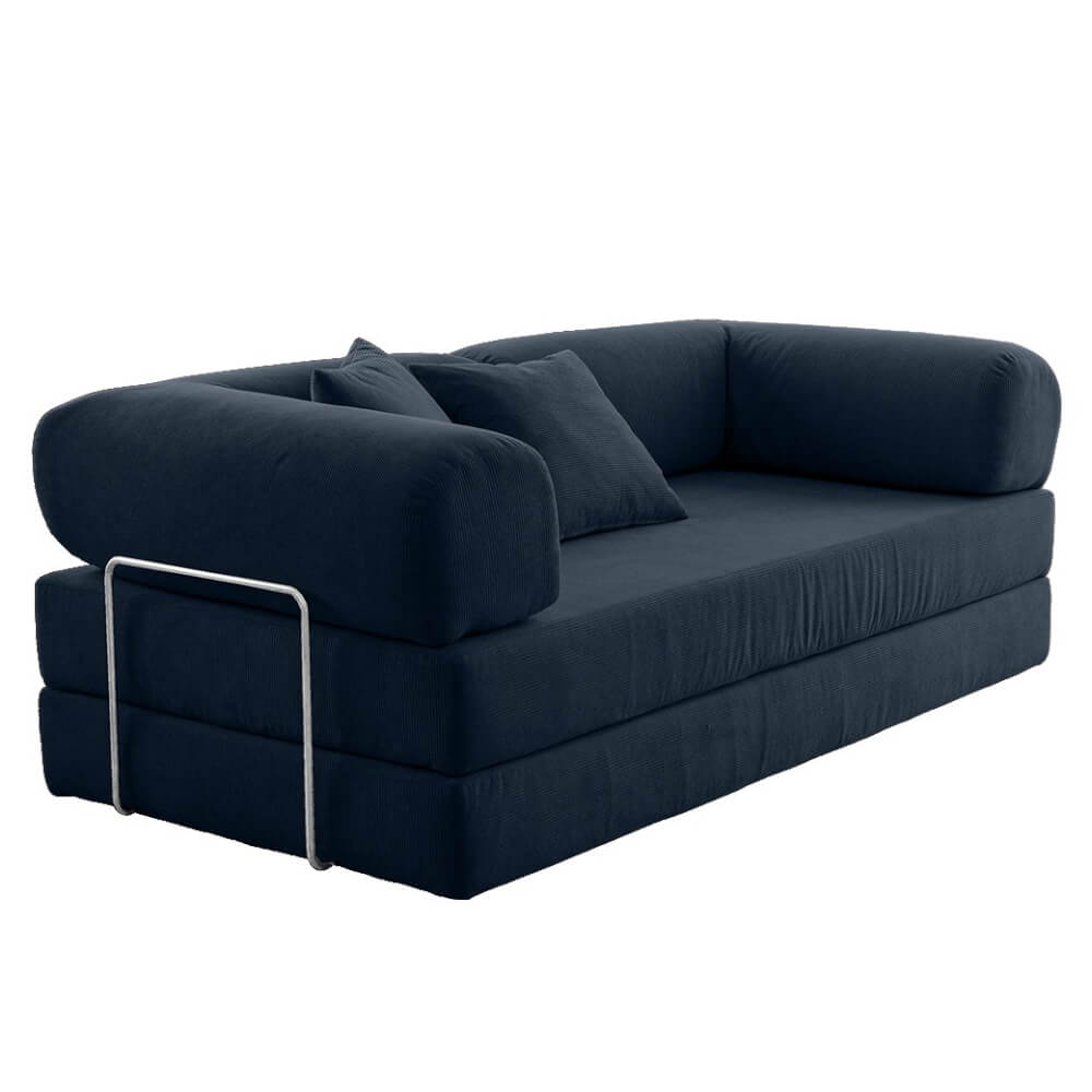 โซฟา RENITA HOME รุ่น LEKO 200x100cm. ผ้าลูกฟูกลอนใหญ่ สีน้ำเงิน (608-25)_0
